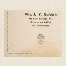 Load image into Gallery viewer, Culinary Capers - 1941 Women&#39;s Club of Burbank Vintage Cookbook
